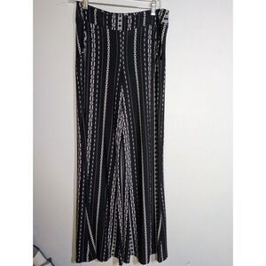 Black & Cream Joseph Ribkoff Size 6‎ Wide Leg Casual Pants